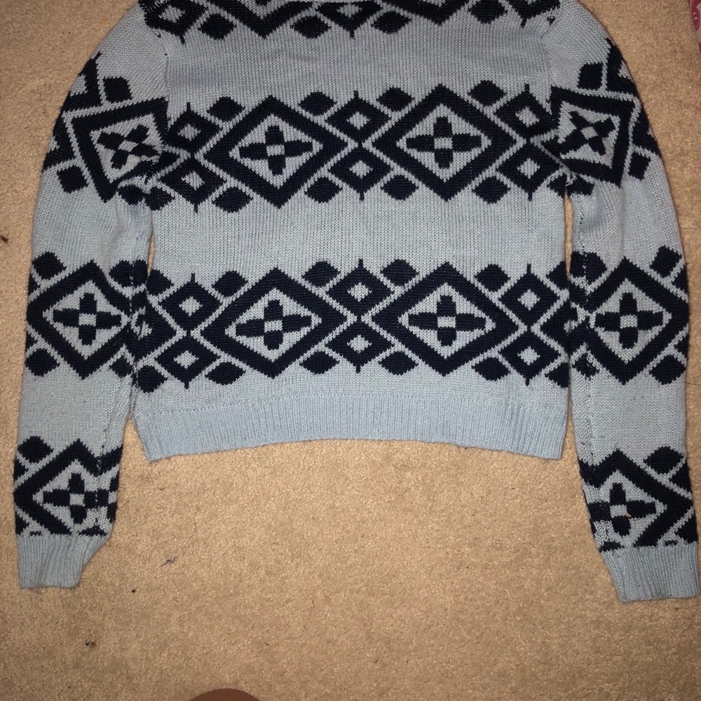 Blue Patterned Sweater - Picture 2 of 2